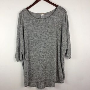 Ash Grey hi-lo Dolman shirt - 1XL